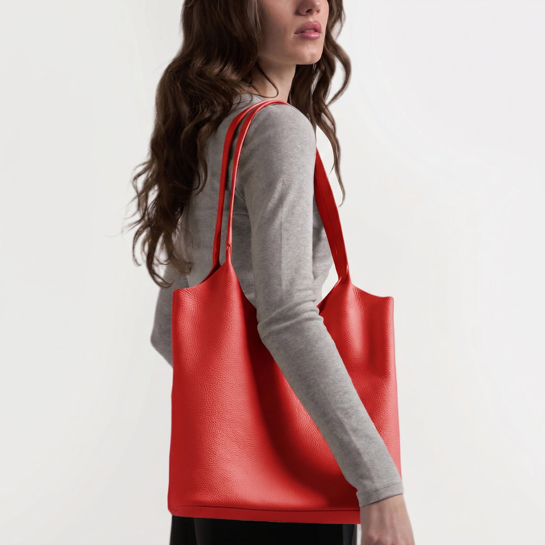 Mia Large Shopper Tote Buoy Red