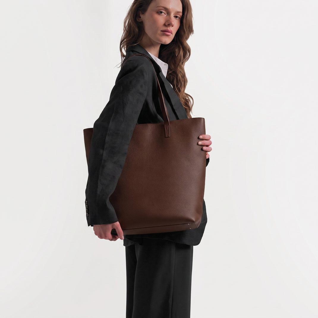 Alex Vertical Work Tote Umber