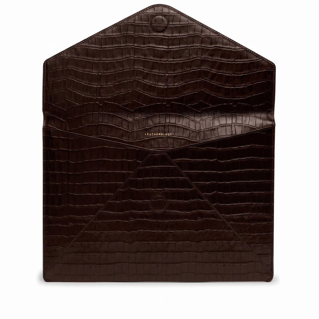 Laptop Envelope Sleeve Brown Croc