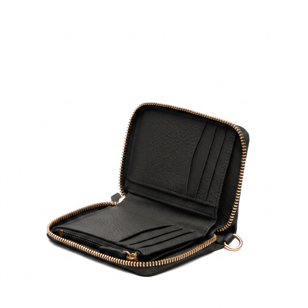 Klyde Compact Wallet Black Pebble