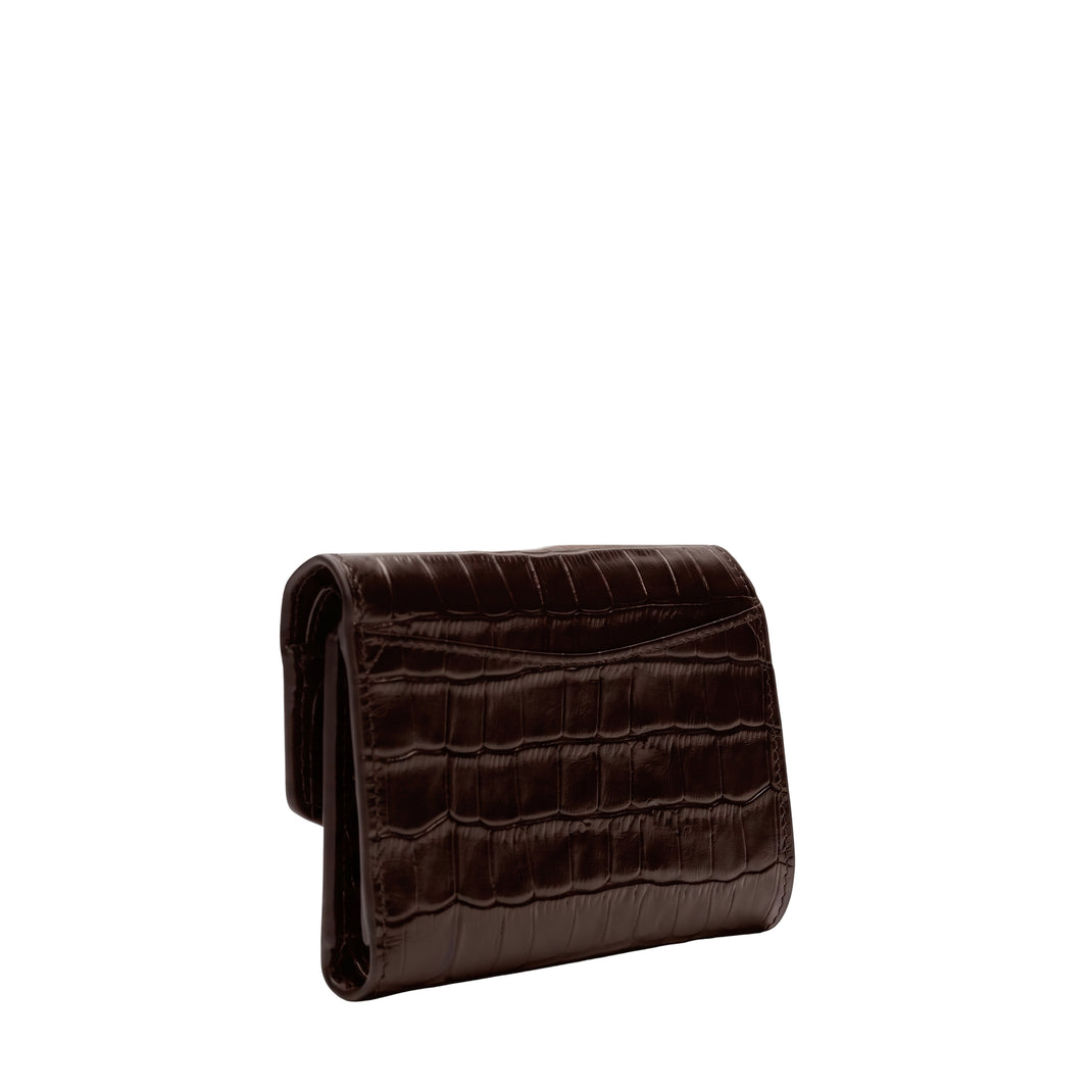 Haven Trifold Wallet Brown Croc