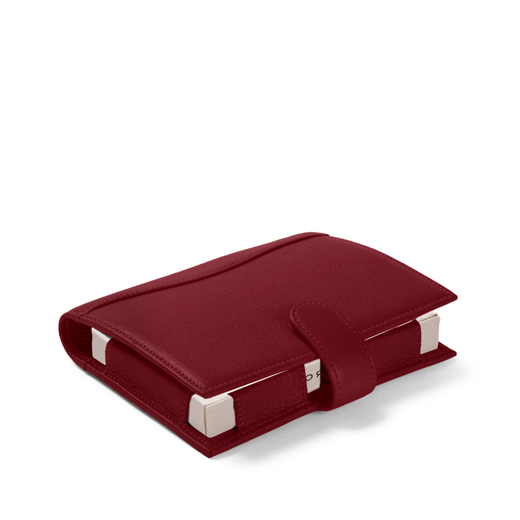 Playing Card Case with Notepad Garnet Red