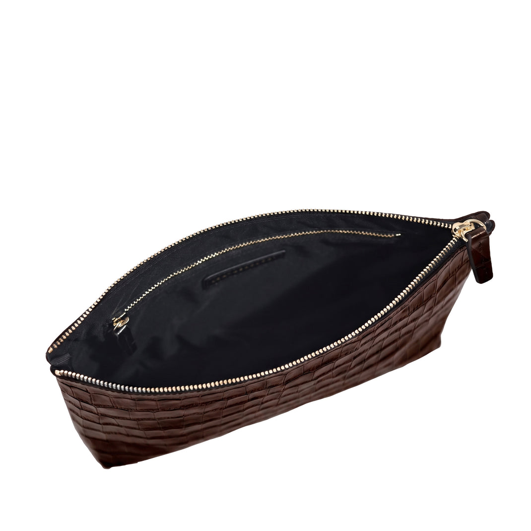 Medium Accessories Pouch Brown Croc