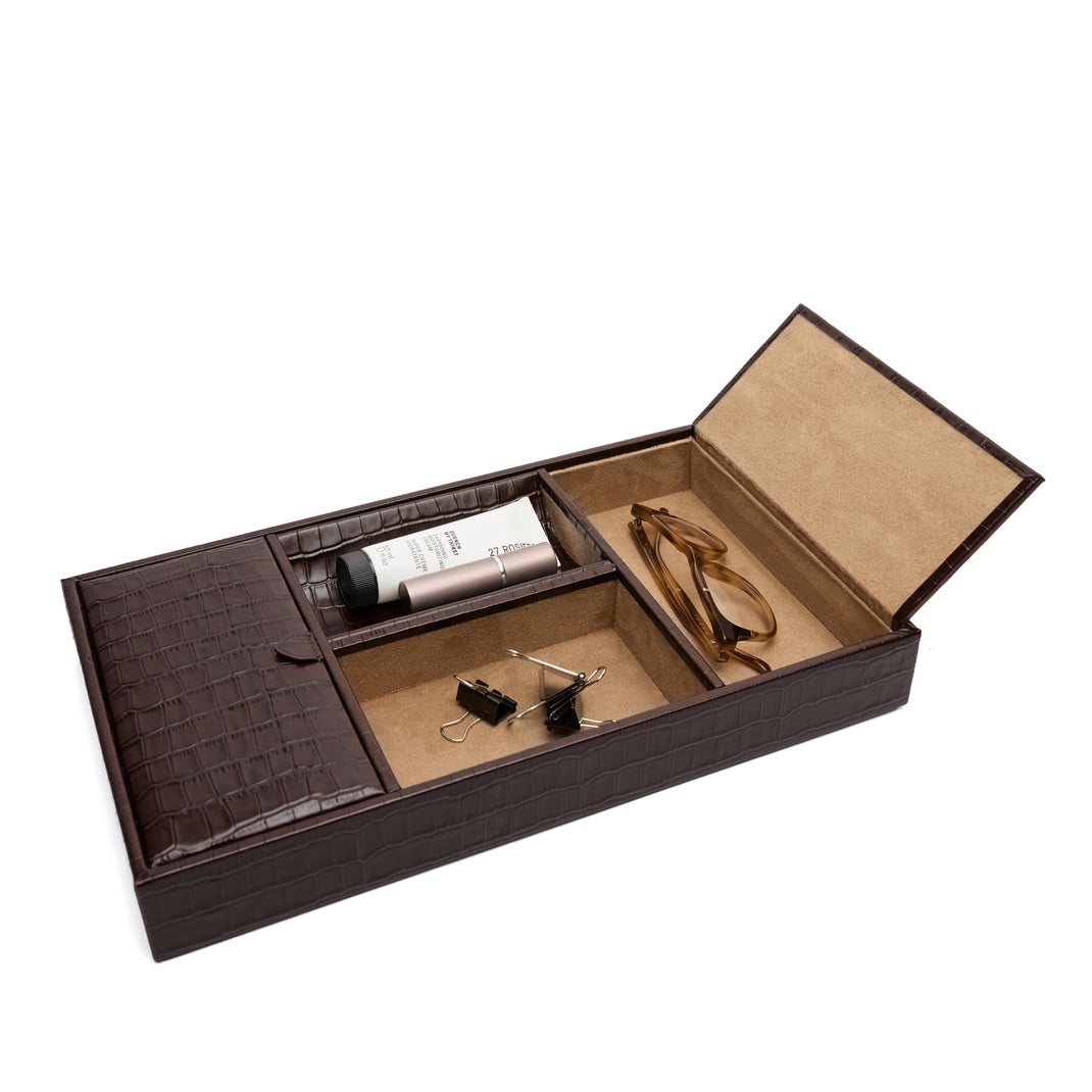 Deluxe Valet Brown Croc