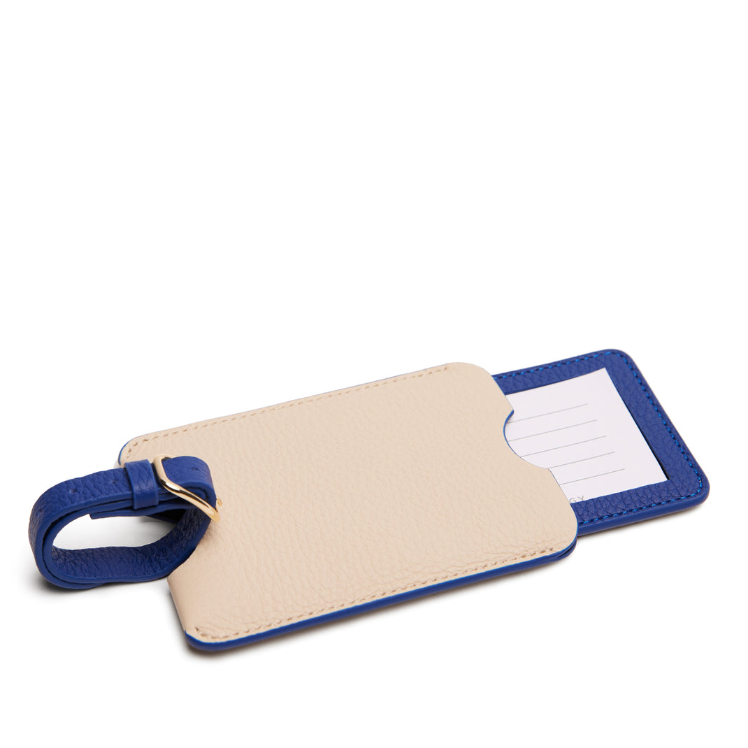 Deluxe Luggage Tag Sand/Regatta Blue