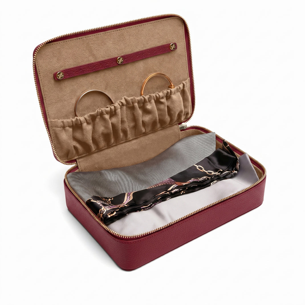 Large Accessories Organizer Garnet Red