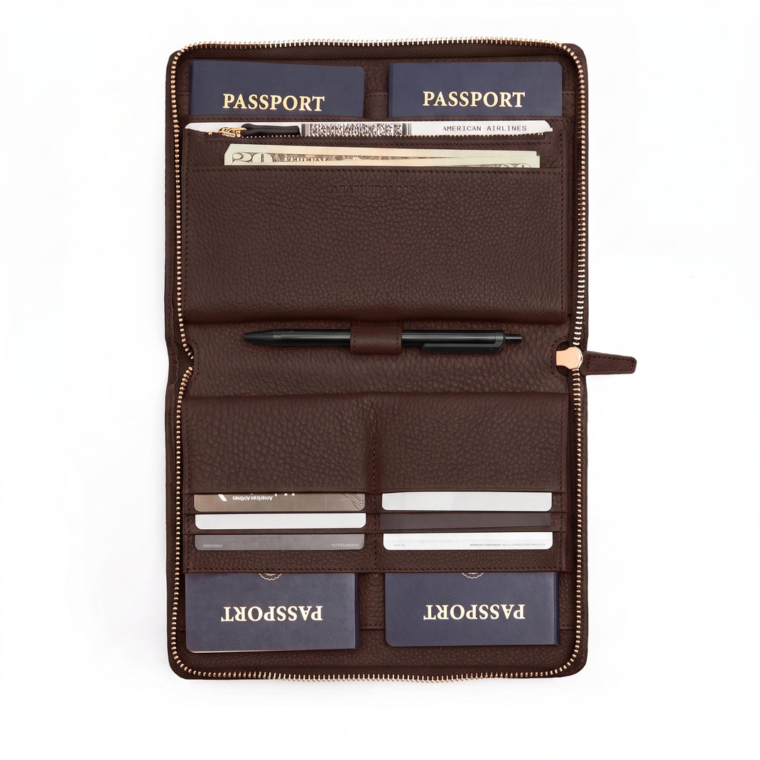 Family Passport Holder Umber