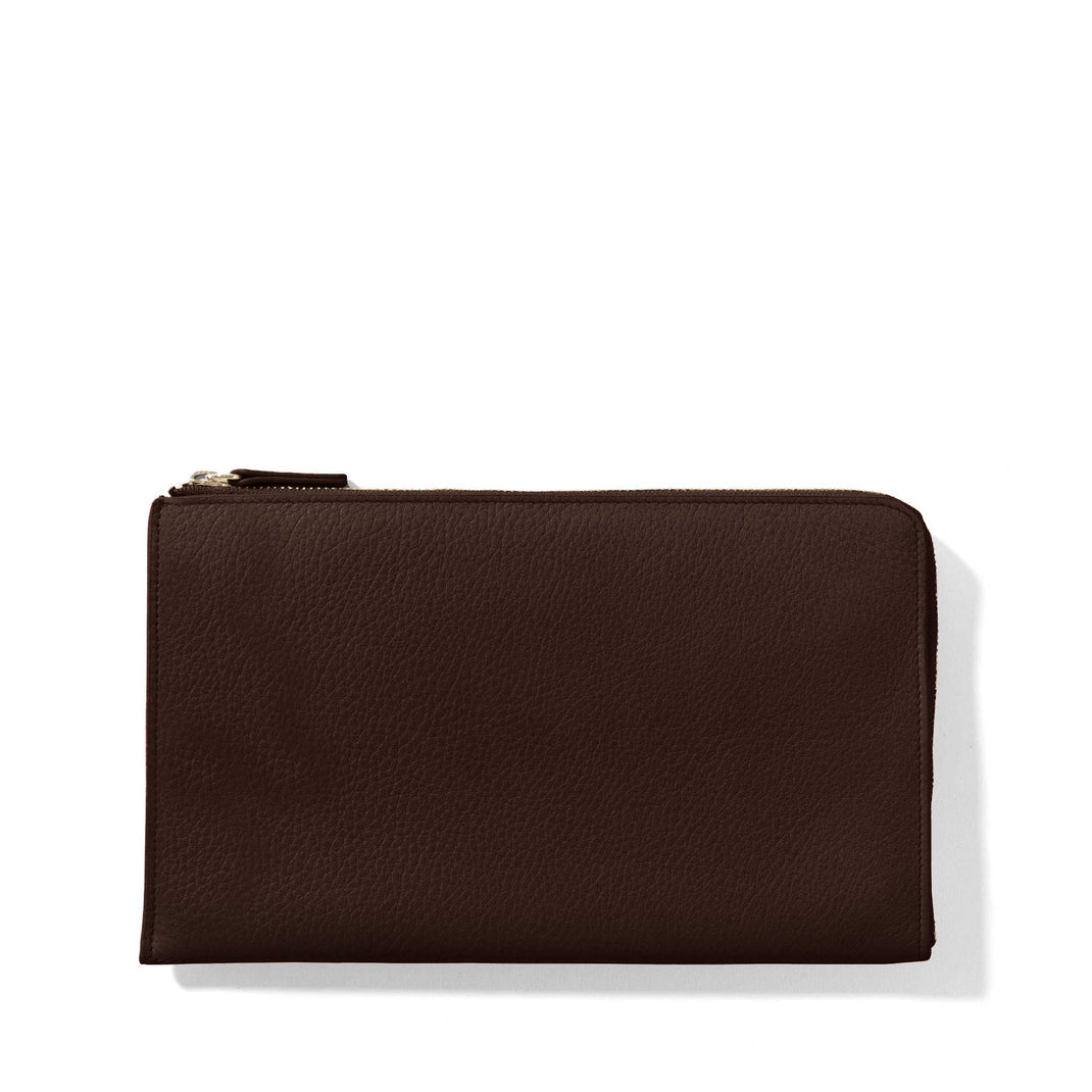 Slim Zip Travel Wallet Umber