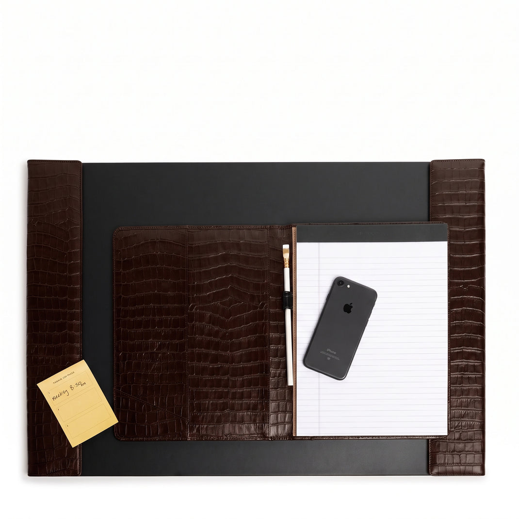 Classic Desk Pad Brown Croc