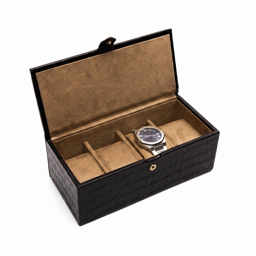 Watch Box Black Croc