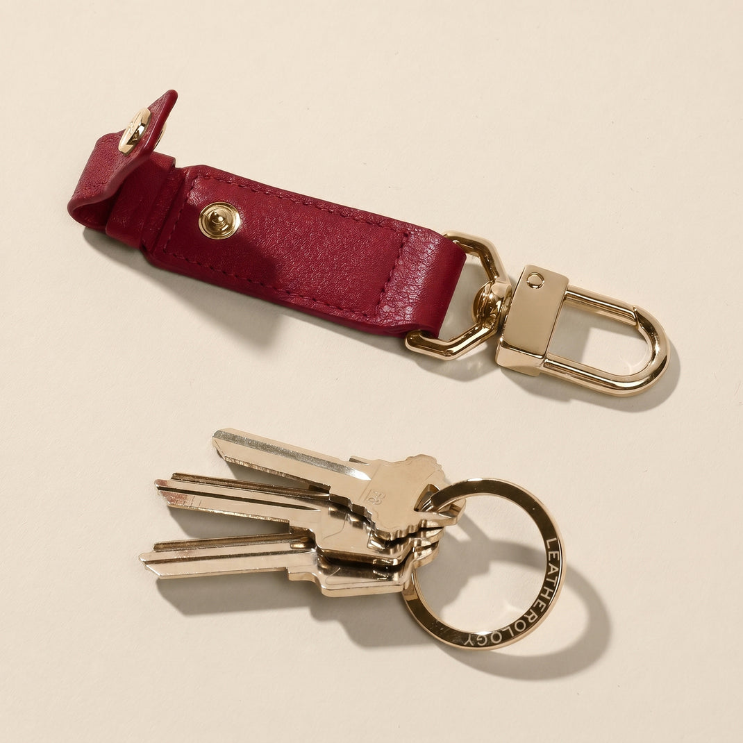 Valet Snap Keychain Garnet Red