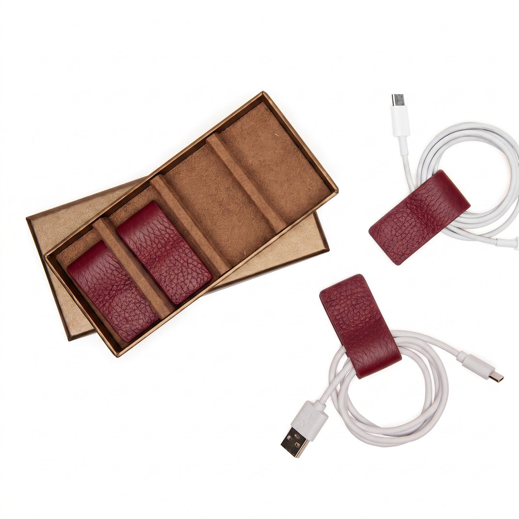 Small Cord Wrap Set Garnet Red