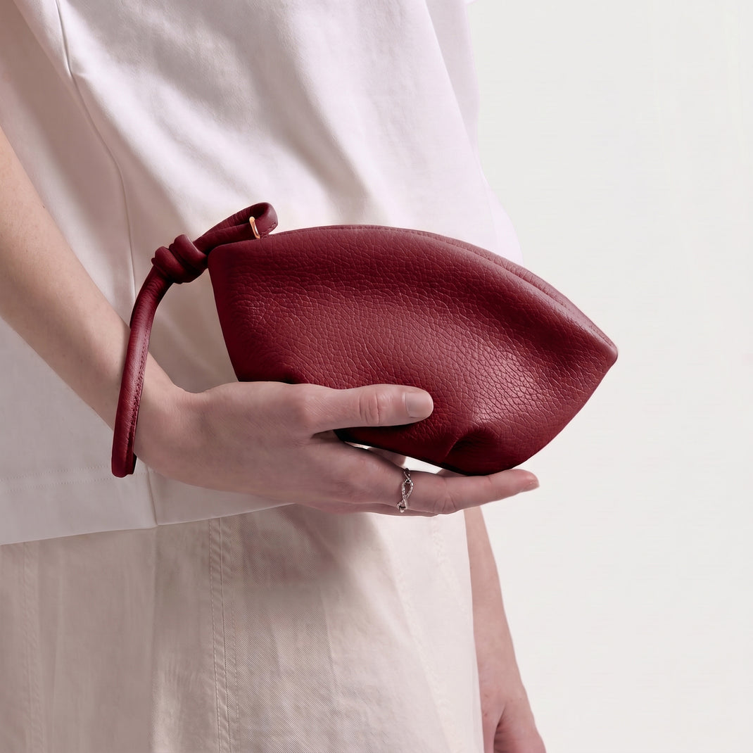 Petite Dumpling Pouch Garnet Red