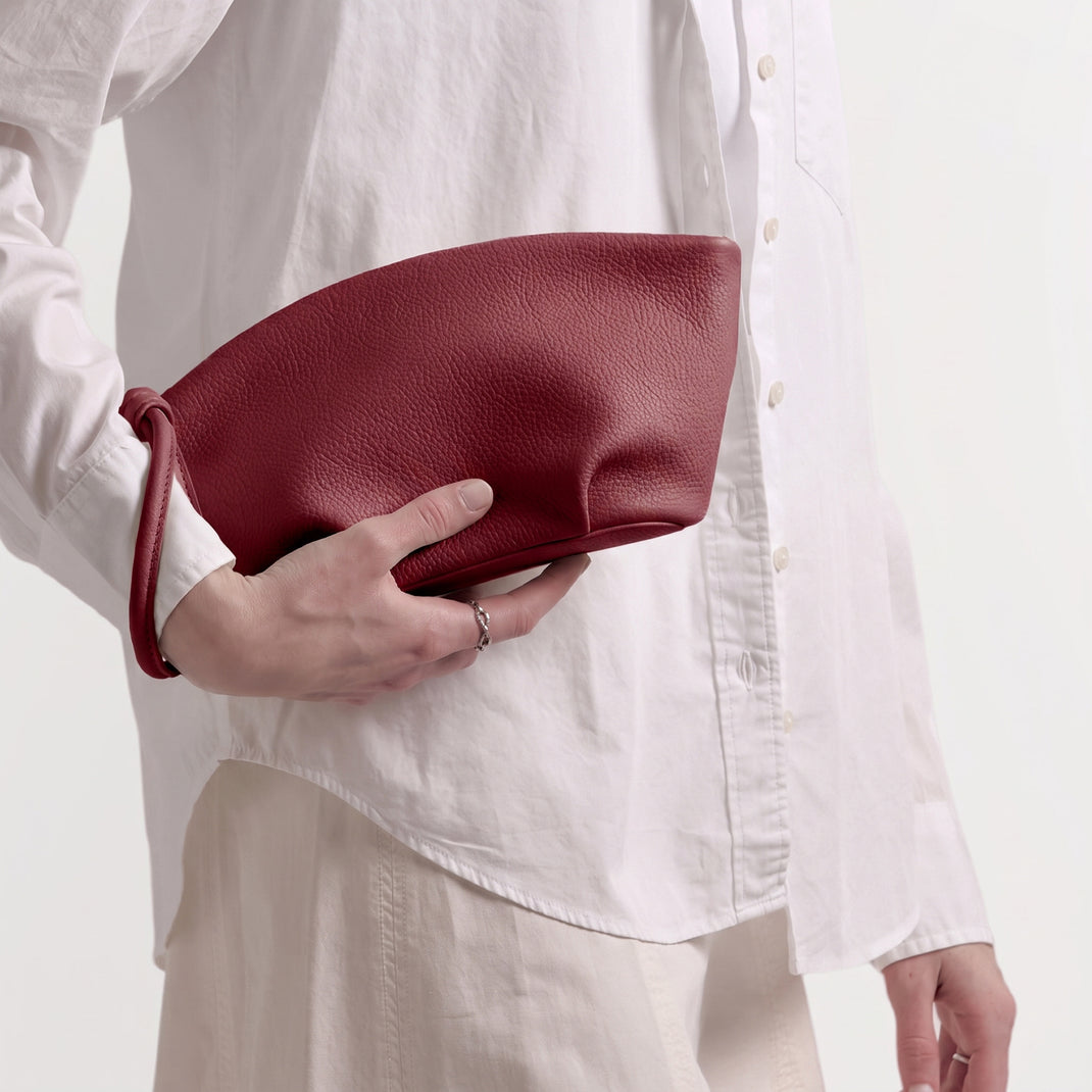 Dumpling Clutch Garnet Red