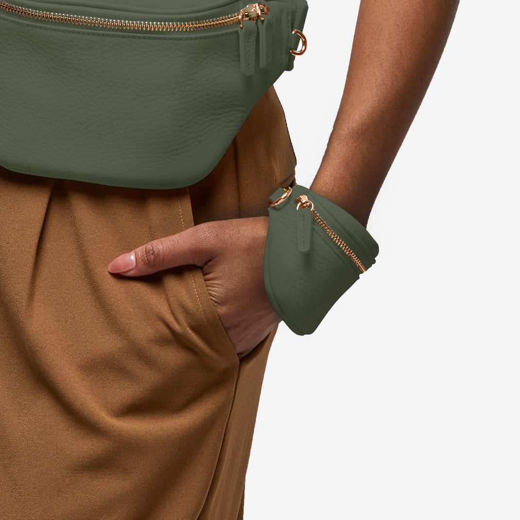 Blake Mini Wrist Pouch-Moss-029-414-2