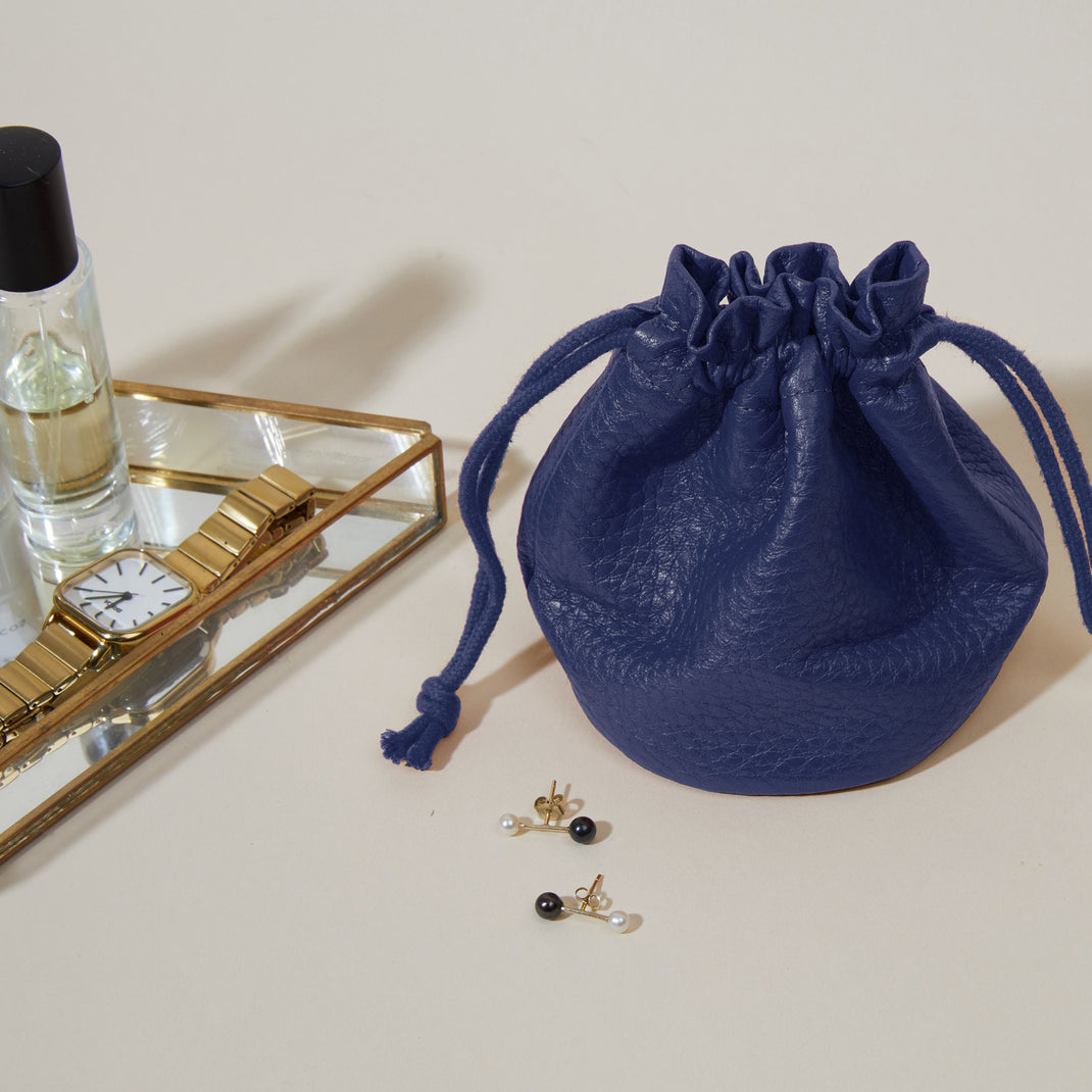 Round Drawstring Pouch Regatta Blue