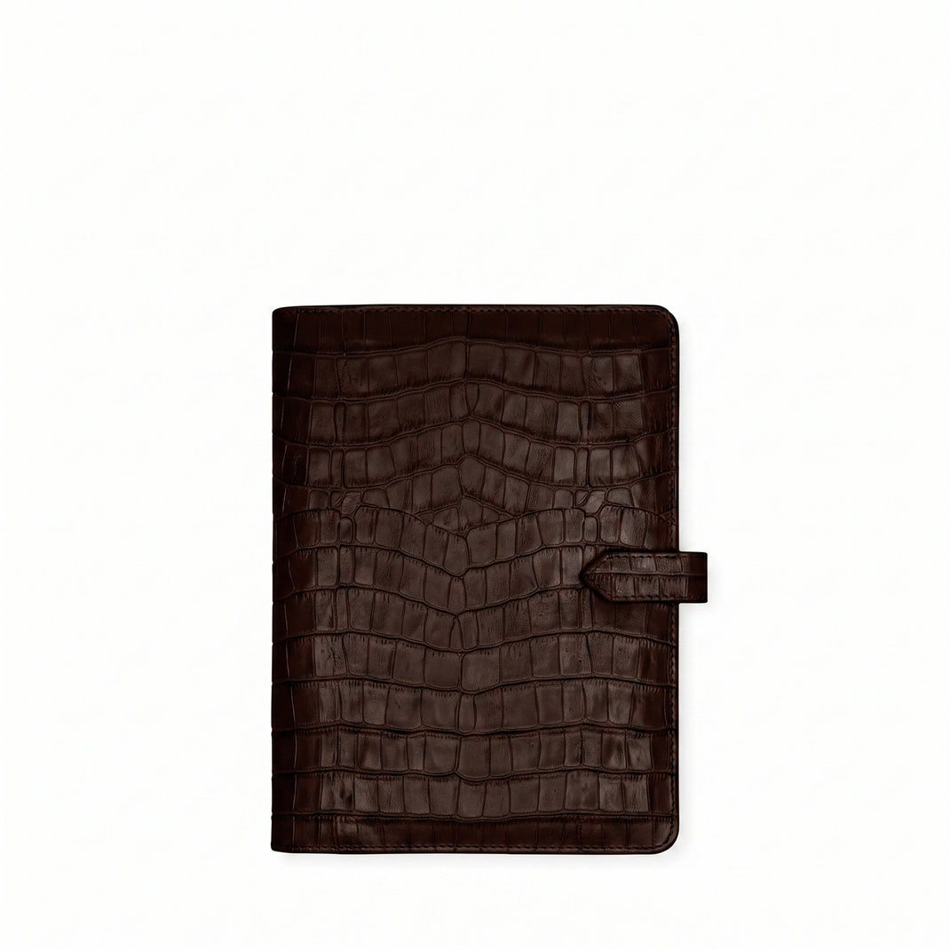 A5 Snap Journal Brown Croc