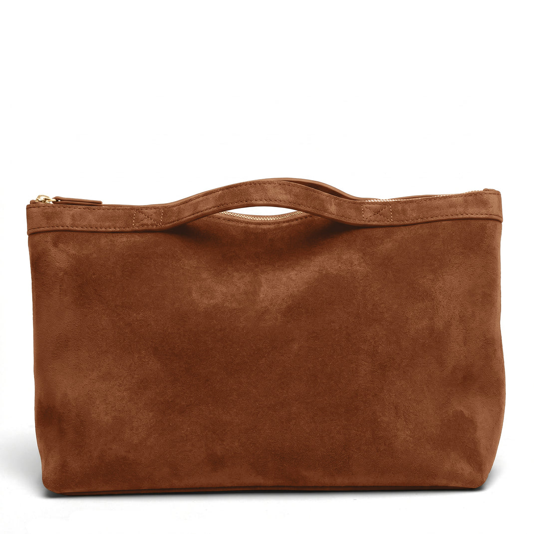 Mahjong Tile Pouch Russet Suede