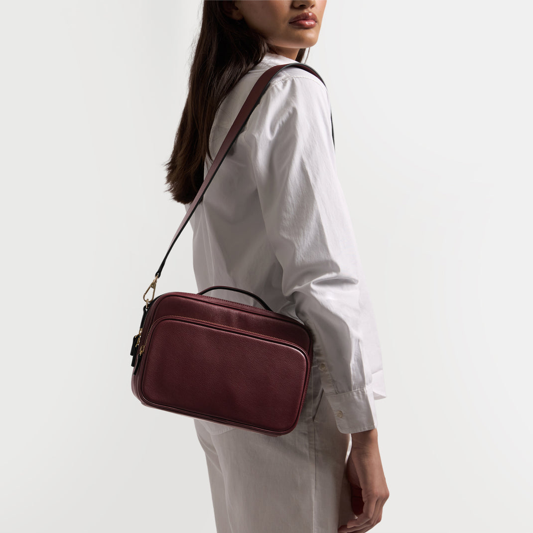 Meadow Large Satchel Bordeaux