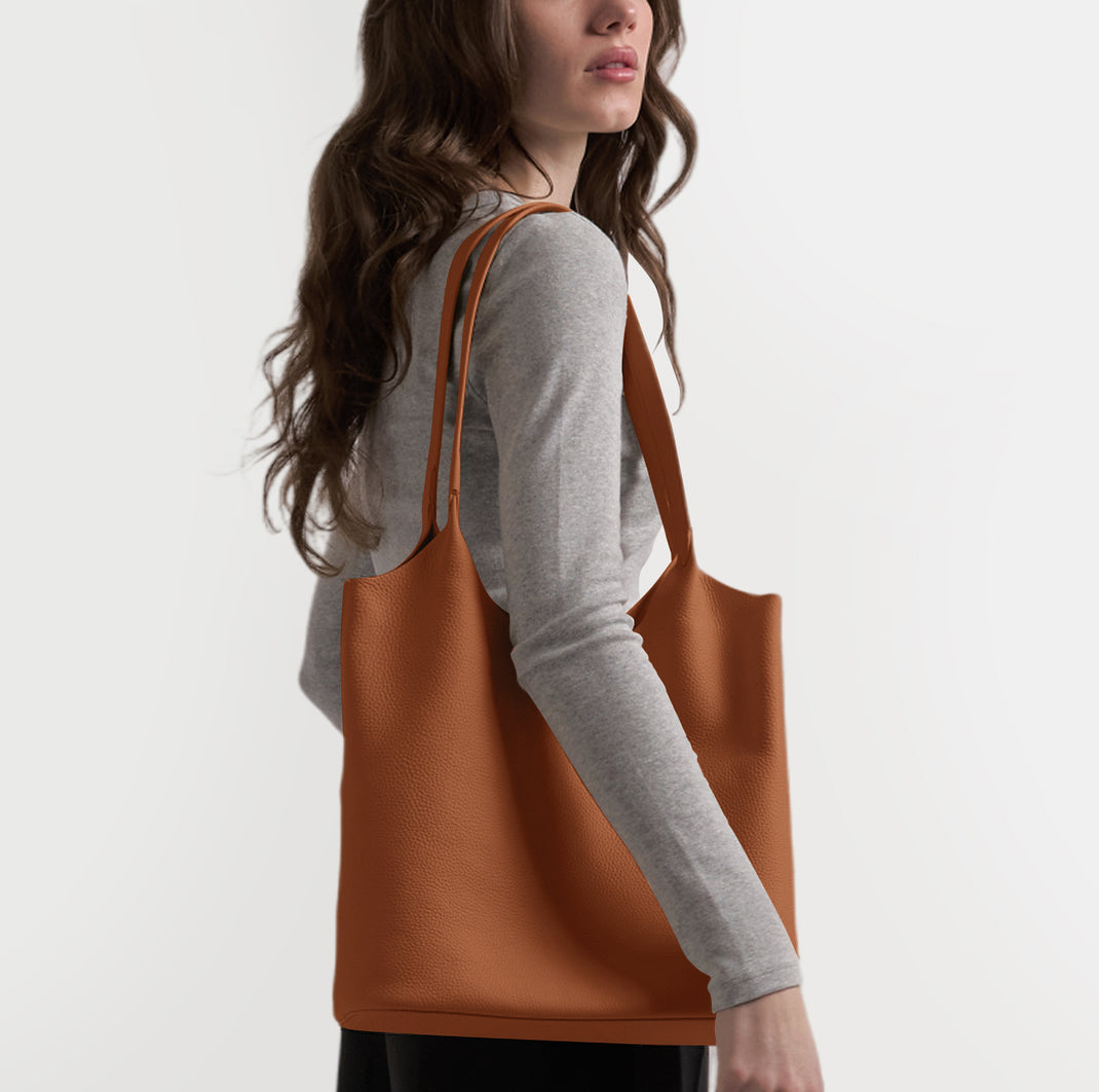 Mia Large Shopper Tote Saddle Brown