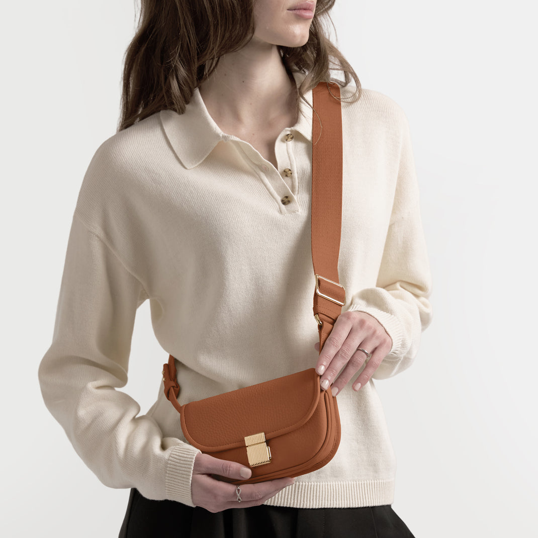 Katy Mini Belt Bag Saddle Brown