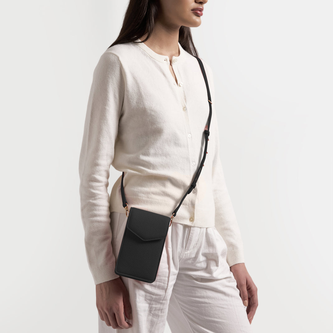 Mini Willow Crossbody Black Pebble
