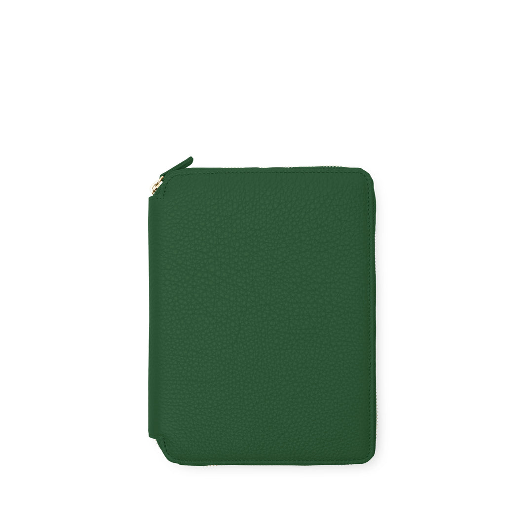 A5 Zippered Spiral Journal Fairway Green