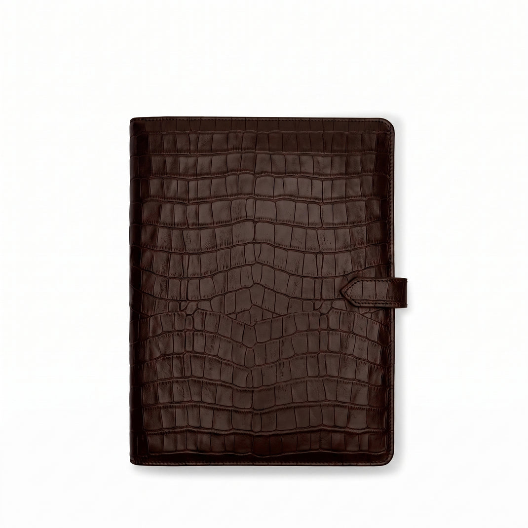 B5 Composition Snap Spiral Journal Brown Croc