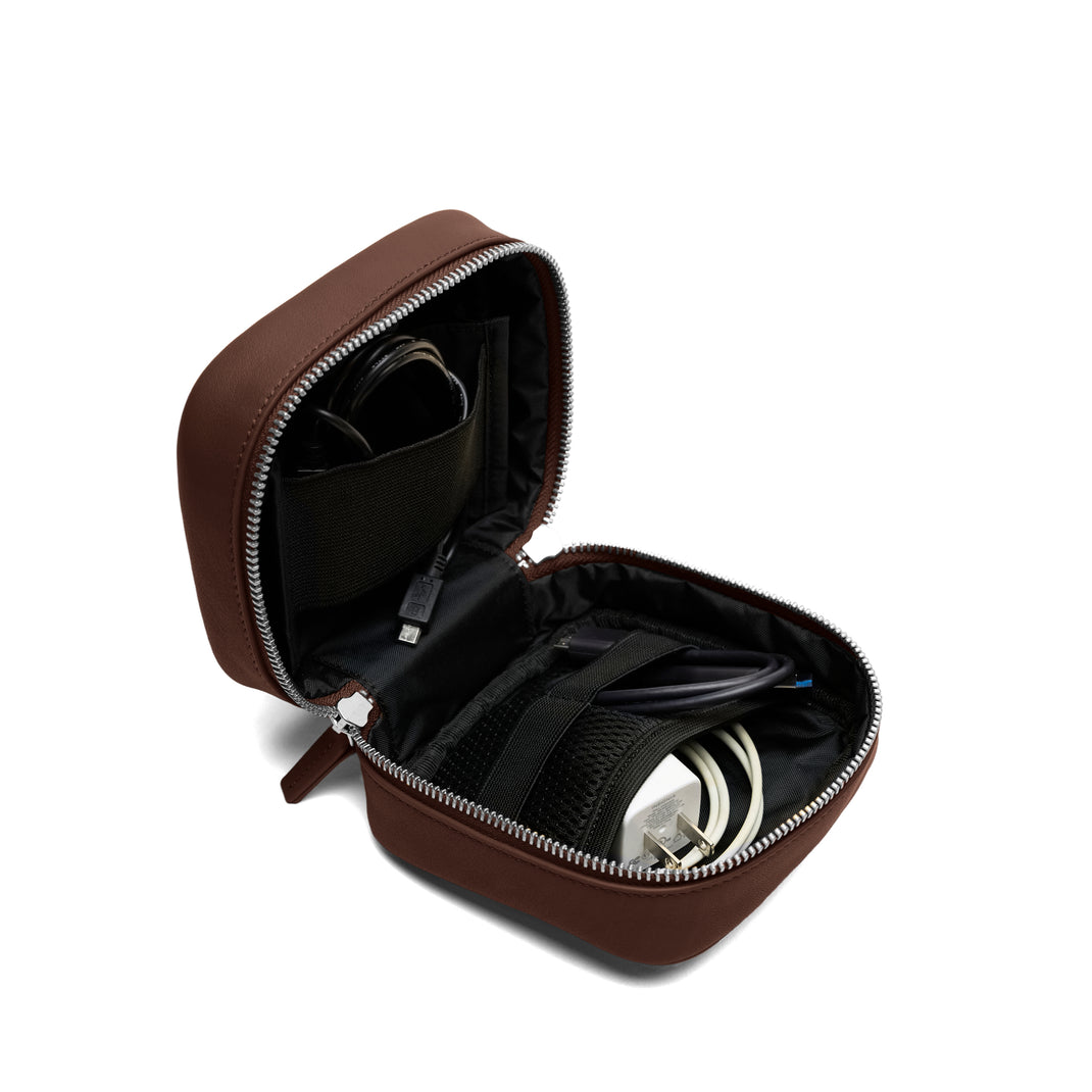 Mini Tech Bag Organizer Brown