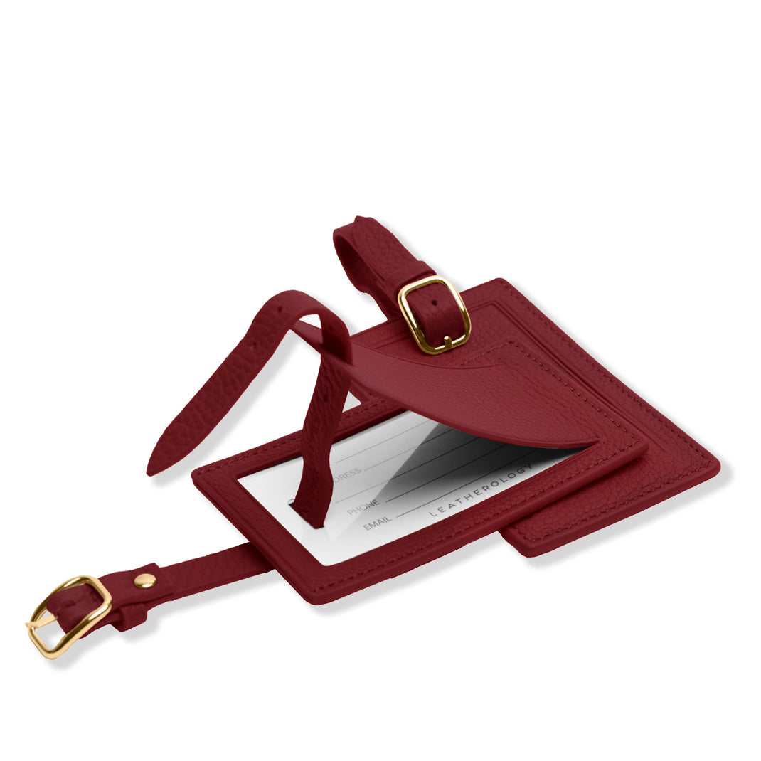 Luggage Tag Duo Gift Set Garnet Red