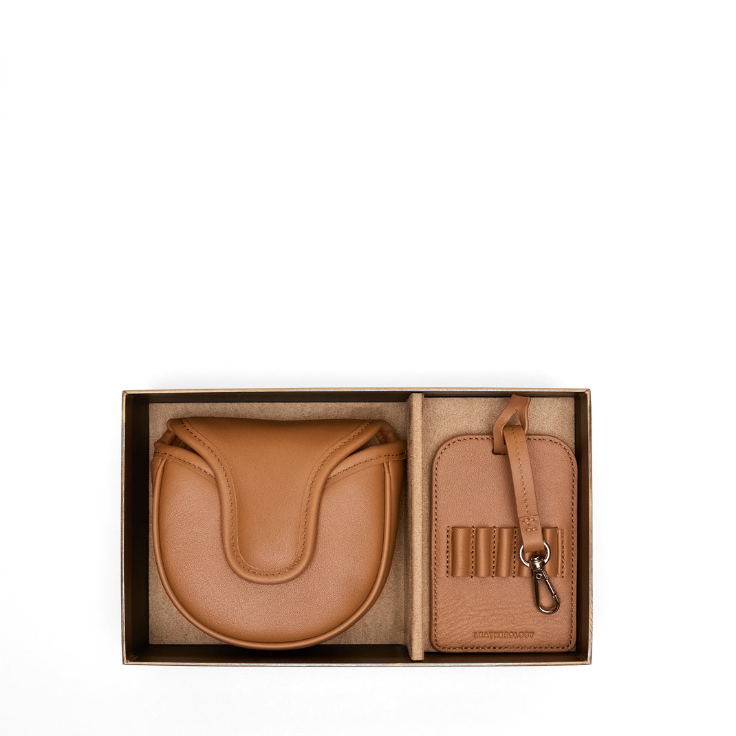 Golf Putter Gift Set Cognac
