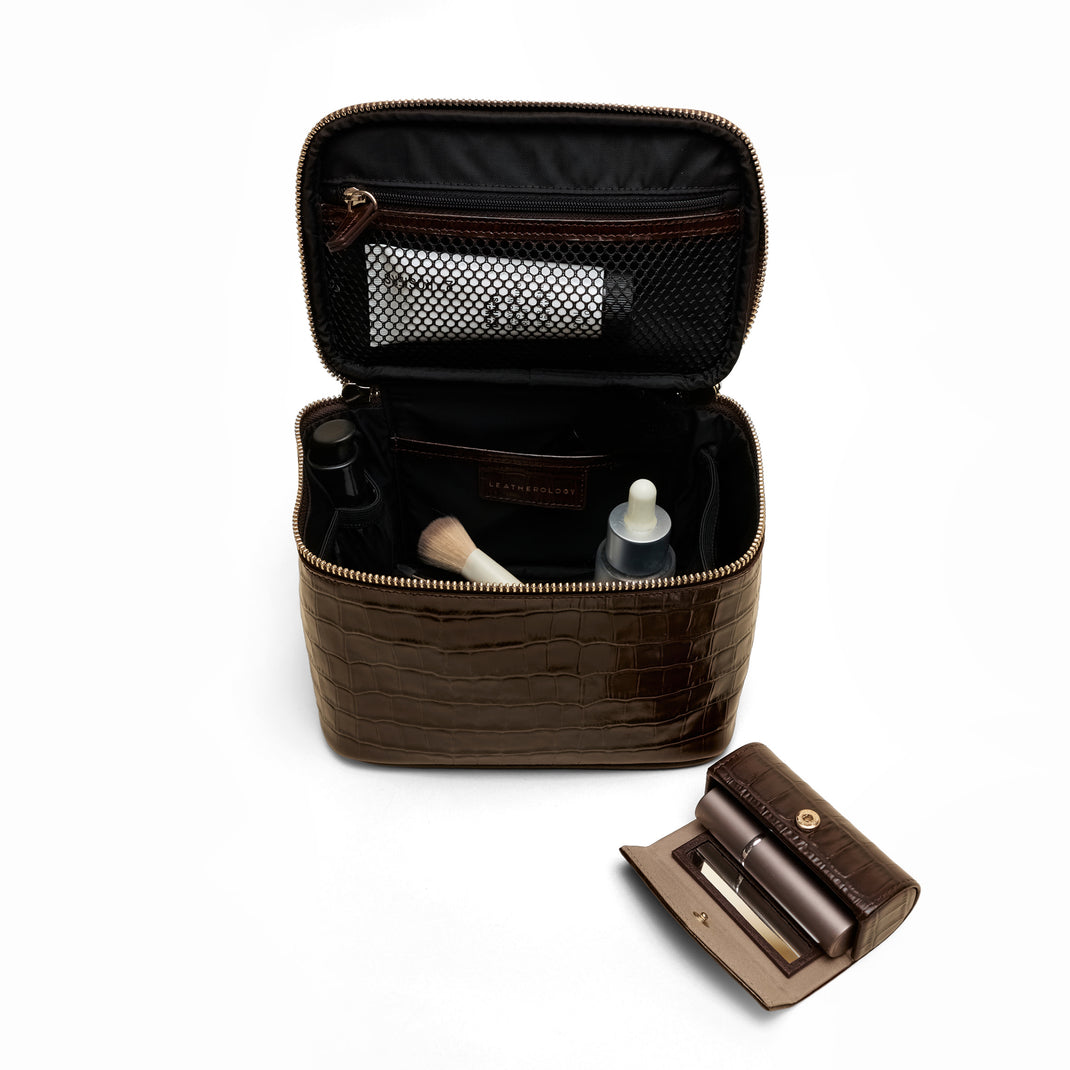 Beauty Gift Set Brown Croc
