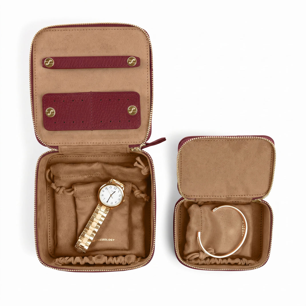 Jewelry Organizer Set Garnet Red