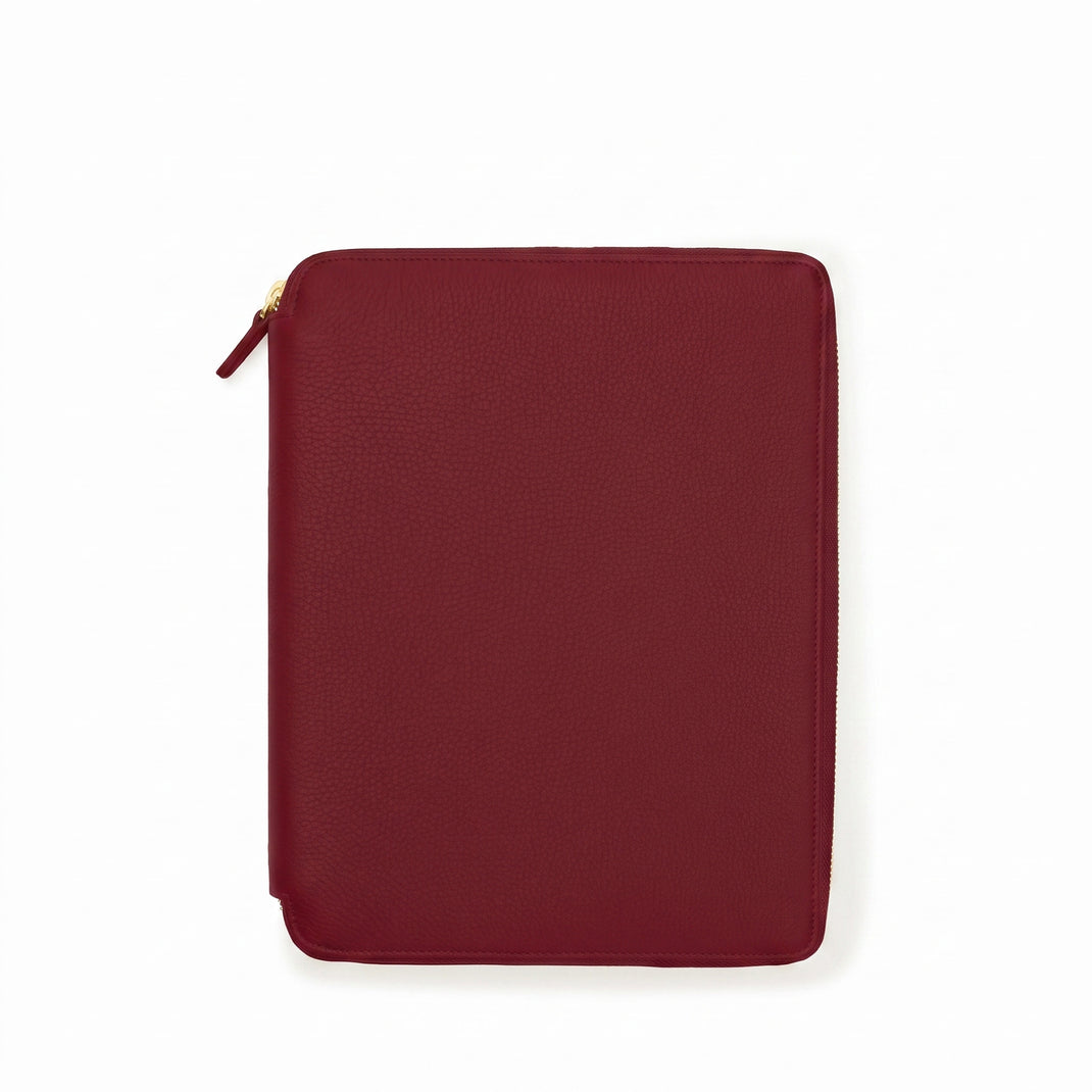 B5 Composition Zippered Journal Garnet Red