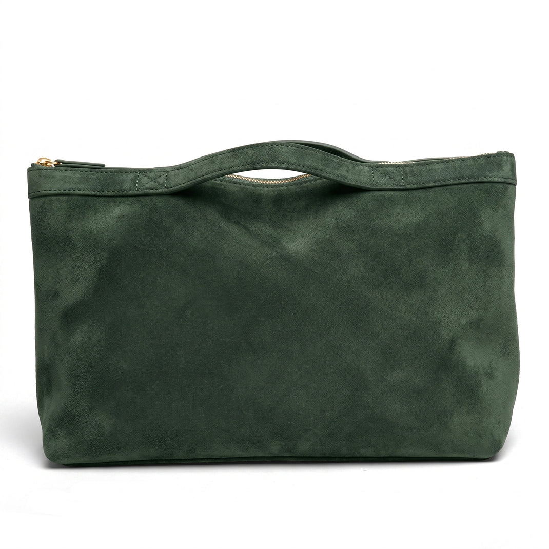 Mahjong Tile Pouch Juniper Suede