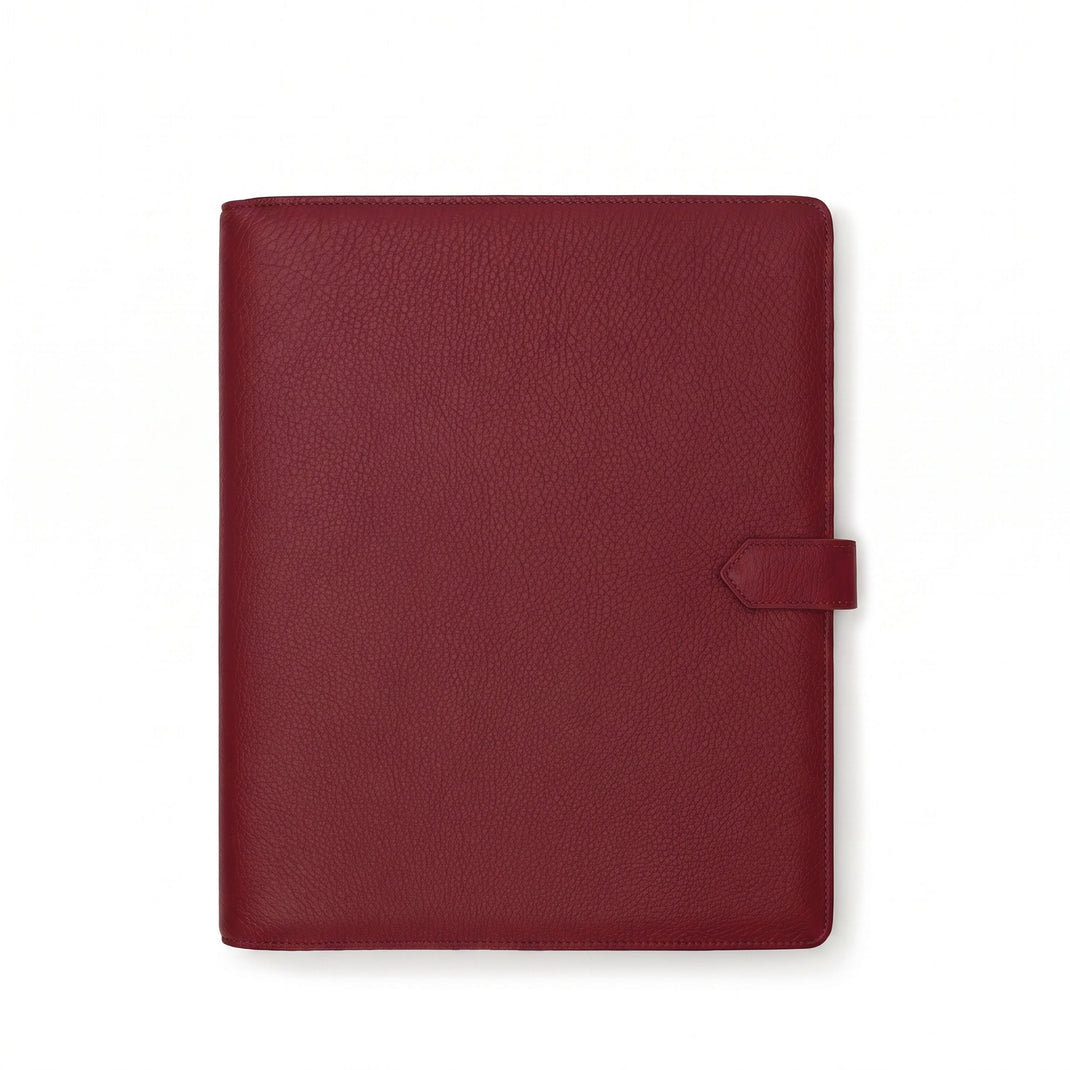 Letter Snap Spiral Journal Garnet Red