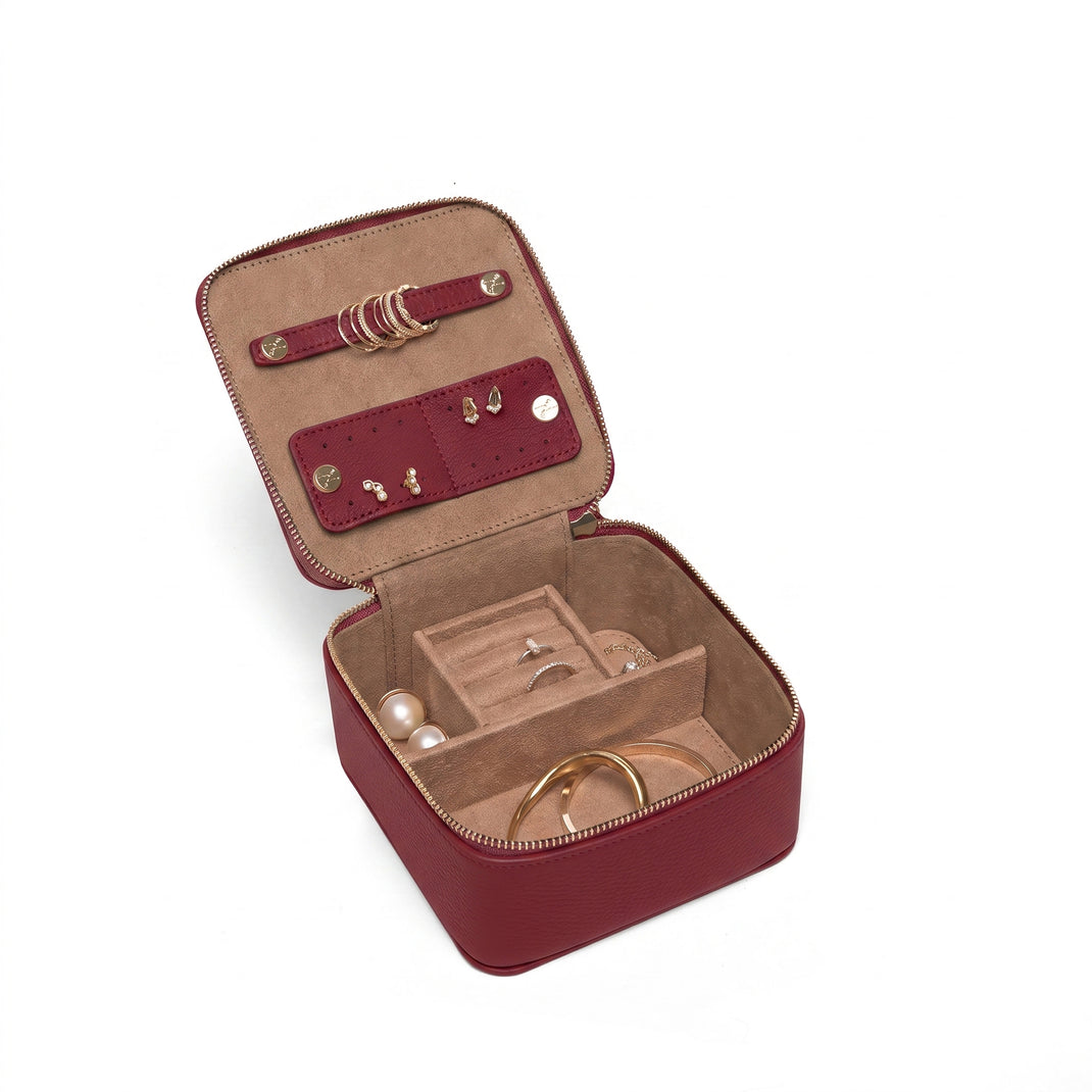 Medium Jewelry Ring Box Garnet Red