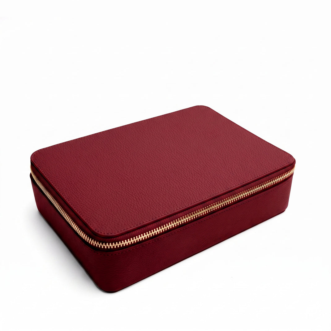 Multi Sunglass Zip Case Garnet Red